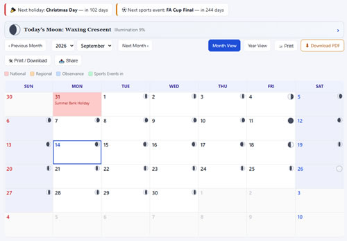 Calendar 2026 With Holidays